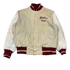 VTG 80s 90s Trophy Jackets Stanford University Wool Varsity Bomber Jacket 56